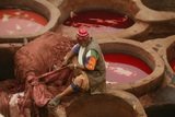 Morocco Day Travel: Tannery in Fes Medina. Morocco Day Travel Mhamid 9 N°66 Marrakech 
