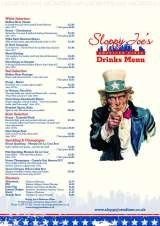Pricelists of Sloppy Joes Diner - Colchester