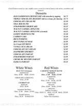 Pricelists of The Harvest Restaurant - NY