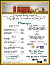 Pricelists of The Silo Restaurant & Gift Shop - NY