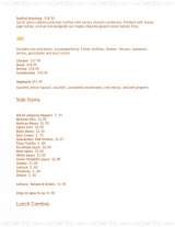 Pricelists of Salenas Mexican Restaurant - NY
