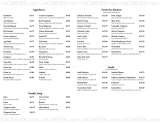 Pricelists of Shiki Japanese Restaurant - NY