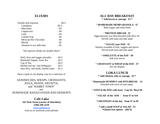 Pricelists of Cafe Loka & Bistro