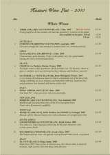 Pricelists of Kasturi Indian Gourmet Restaurant