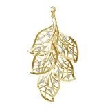 Leaf Pendant with Yellow silver