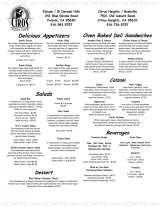 Pricelists of Ciro's Pizza Cafe-Folsom