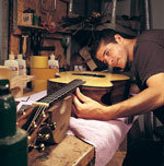 Profile Photos of handmade archtop guitar