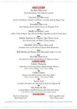 Pricelists of Barnacles Restaurant - Hinckley