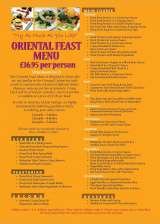 Pricelists of Charde Oriental Restaurant