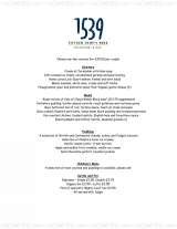 Pricelists of Fifteen Thirty Nine Restaurant & Bar