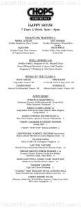 Pricelists of Chops Lobster Bar - FL