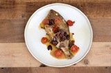 Grilled whole baby snapper - cherry tomato - olives - capers Via Alta 197 High st 