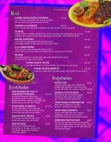Pricelists of La Fuente Mexican Restaurant