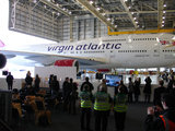 Virgin Atlantic Launch Event  <br />
At the launch of the A380 at Heathrow Airport a sound system and network of plasma screens was provided to relay speeches and video footage to reporters, VIP’s and Virgin Atlantic staff.   Three Squared Live Ltd 34 Moor Park Industrial Estate, Tolpits Lane 
