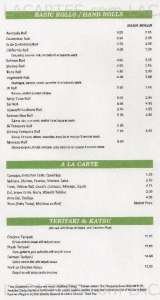 Pricelists of Megumi Japanese Restaurant - FL