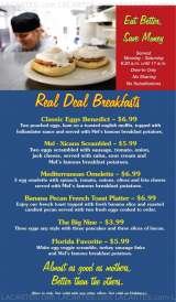 Pricelists of Mel's Diner - Fort Myers, FL