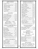 Pricelists of Beach House Restaurant - FL