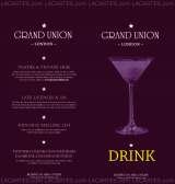 Pricelists of Grand Union Bar & Grill