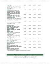 Pricelists of Vectoris Pizza House - FL