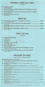 Pricelists of Saigon Kitchen