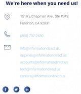  Information Direct 1519 E Chapman Avenue, Suite 342 