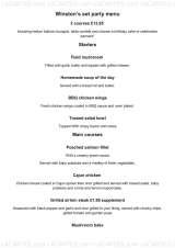 Pricelists of Winstons Bistro and Bar