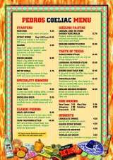 Pricelists of Pedro's Mexican Cantina