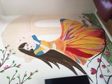 Detail of dancing woman wall painting