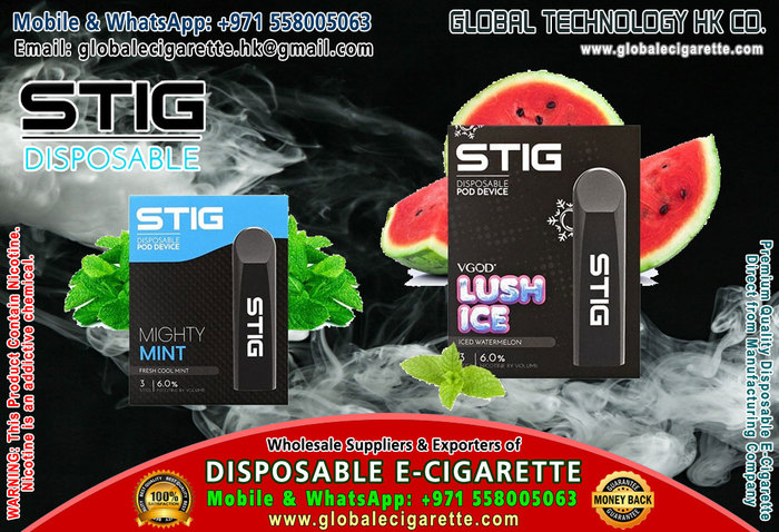 Vgod STIG Disposable E Cigarette Wholesale Suppliers, Sellers, Exporters in Toronto, Quebec, Brampton, Ontario, Saskatchewan, Vancouver, Ottawa, Canada Mobile: +971 558005063 http://www.globalecigarette.com<br />
 New Album of Disposable E cigarette Wholesale suppliers exporters sellers online US Room No: 1005, 7th Floor, Century Centre, Kwai Chung. Fo tan. Hong Kong. - Photo 30 of 32