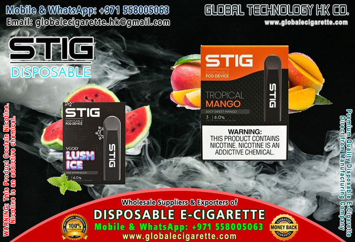 Vgod STIG Disposable E Cigarette Wholesale Suppliers, Sellers, Exporters in Frankfurt, Berlin, Germany, Oslo, Norway, France, Europe Mobile: +971 558005063 http://www.globalecigarette.com<br />
 New Album of Disposable E cigarette Wholesale suppliers exporters sellers online US Room No: 1005, 7th Floor, Century Centre, Kwai Chung. Fo tan. Hong Kong. - Photo 31 of 32