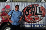 Ball Heating & Air Conditioning worker