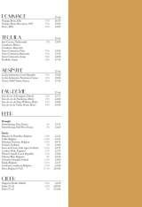 Pricelists of In Vino Veritas - French Restaurant & Wine Bar