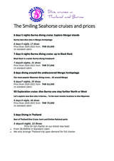 Pricelists of The Smiling Seahorse