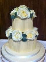White chocolate and fresh roses £165 excl roses Sharon Lord Cakes Fiddlers Field Croydon Road 