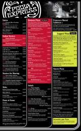 Menus & Prices, Pizza Express, Tonbridge