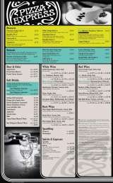 Menus & Prices, Pizza Express, Milton Keynes