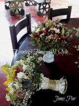 Rustic theme floral arrangement of Events&FlowersN`Style