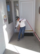 Croach technician working outdoor front entrance Croach Pest Control 28 Boland Court, Unit 28 