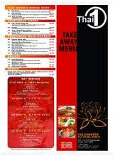 Pricelists of Thai-1 Thai Restaurant - Colchester