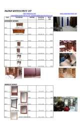 Pricelists of Anjana Furniture