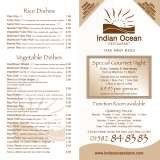 Pricelists of Indian Ocean Restaurant Luton