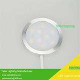 round ultrathin LED cabinet light, wardrobe disc LED lighting with 4 or 6 way splitter, super slim showroom furniture spotlight, web: www.yalinlighting.com  Yalin Industry Company Limited Fengxiang Industry Zone, Daliang, Shunde 