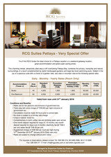 Menus & Prices, RCG Suites Pattaya, Pattaya