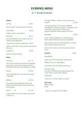 Pricelists of Svea Cafe & Restaurant