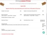 Menus & Prices, SAFE DRIVING SCHOOL, Hounslow