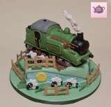Completely edible steam train cake