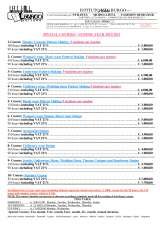 Pricelists of Istituto di Moda Burgo - Fashion School