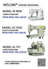 Pricelists of wellink sewing machine trading