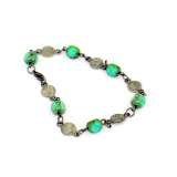 Calypso Bracelet - semi precious turquoise stones and antique silver components - 8