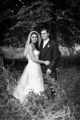 A wedding couple within the grounds of Broxmouth Park